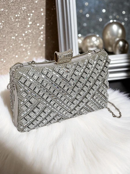 Royalfashion Women's Clutch Bag with Cubic Zirconia Seraphine Glint