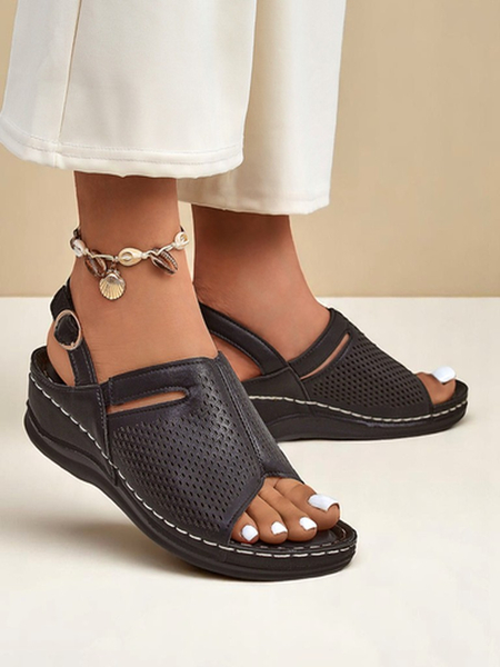 Royalfashion Women's Low Wedge Sandals Mira