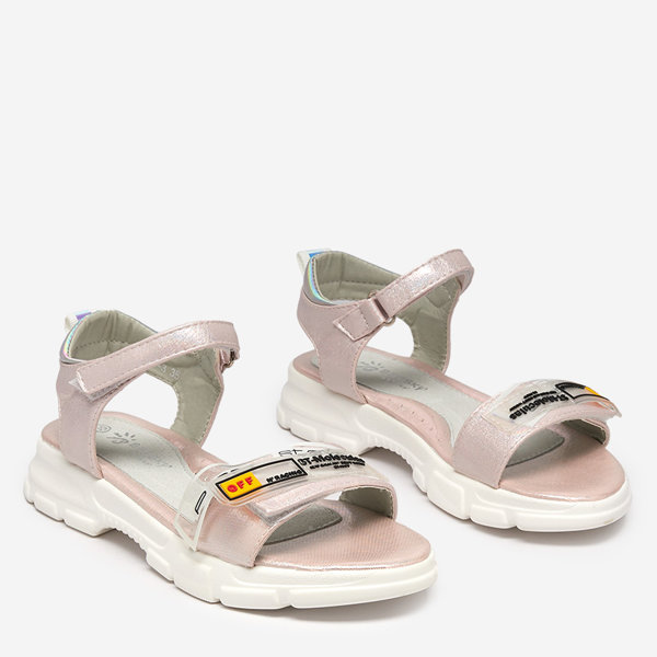 Light pink shiny sandals for girls Lorij - Footwear