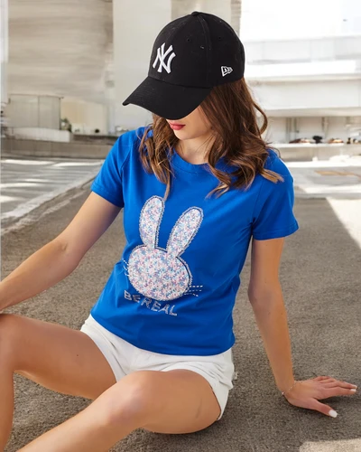 Royalfashion Women's Cotton T-Shirt Bunny Say Be Real