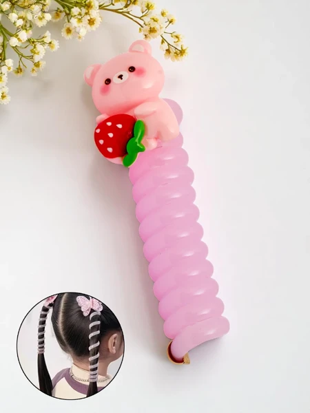 Royalfashion Hair elastic spring with Teddy Twist bear