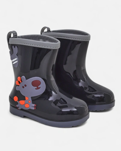 Royalfashion Children's galoshes with Funny Time patches