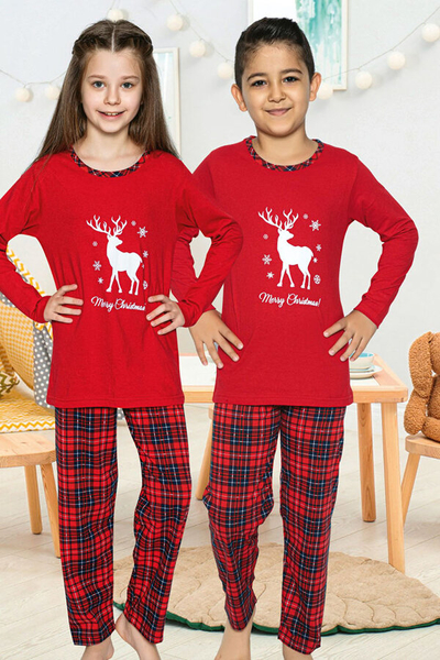 Children's red Christmas pajamas - Clothing