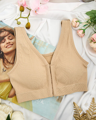 Royalfashion Women's ribbed sports bra