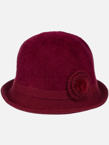 Women's Bowler Hat with Ruby Claire Decoration