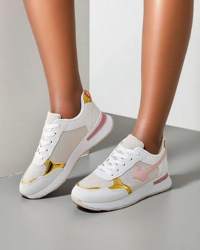 Royalfashion Women's sporty sneakers with glitter Berilane