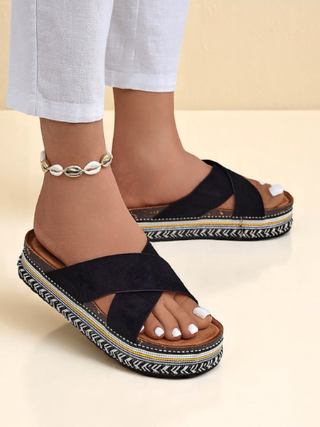 Royalfashion Women's Flat Soled Flip-Flops Solea Deco