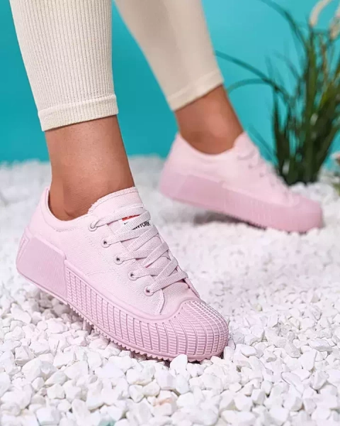 OUTLET Royalfashion Pink Brigera platform sports sneakers