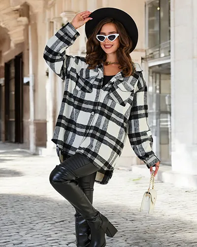 Royalfashion Women's Cotton Shirt Coat