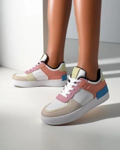  multicolored || violet || beige