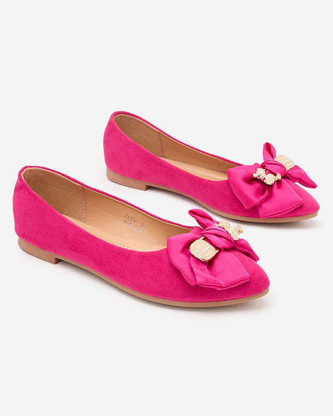 Royalfashion Women's ballerinas pointed toe with bow Retripo