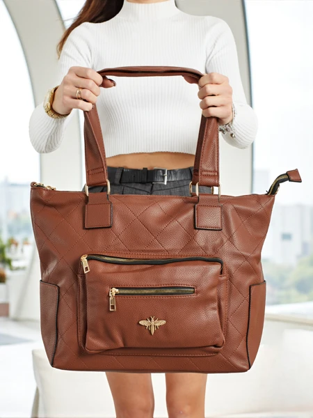 Women's shopper bag eco leather quilted Marvaya