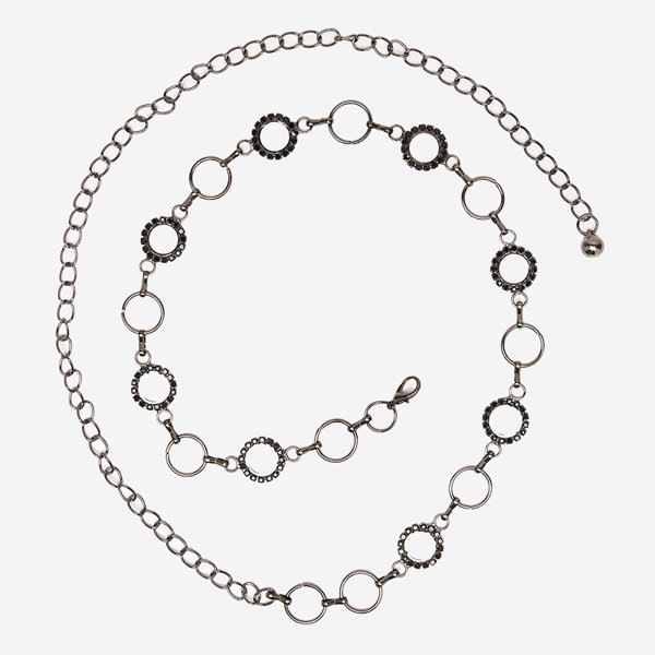 Ladies 'Black Metal Belt - Accessories