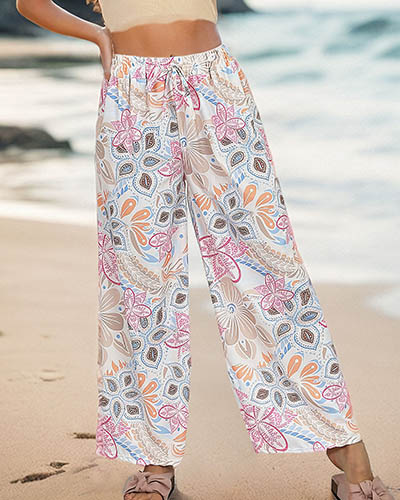 Royalfashion Women's patterned wide pants
