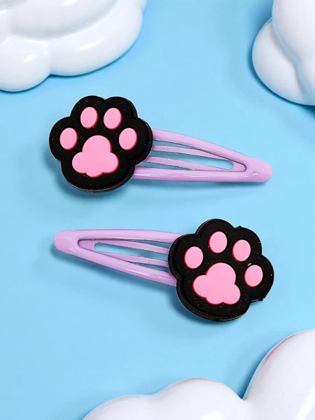 Paw-shaped hair clips