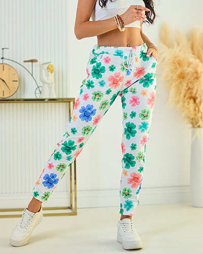 Royalfashion Women's floral fabric pants