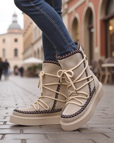 Royalfashion Women's Lace-up Snow Boots Siozi