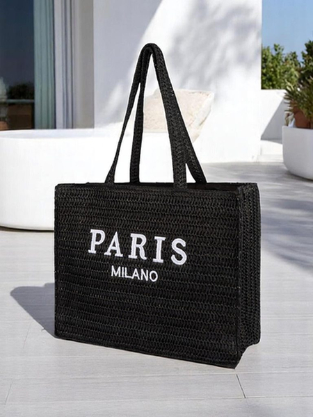 Large Straw Women's Tote Bag from Royalfashion - Paris Milano