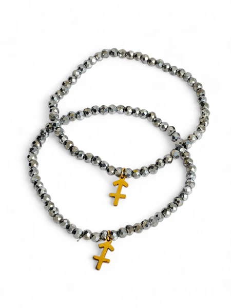 Royalfashion Two Women's Bracelets with Anchor Pendant