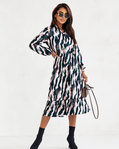 Royalfashion Women's midi dress with print