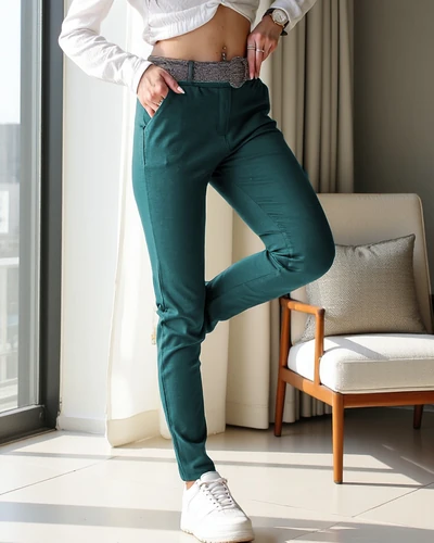 Royalfashion Women's Fabric Trousers