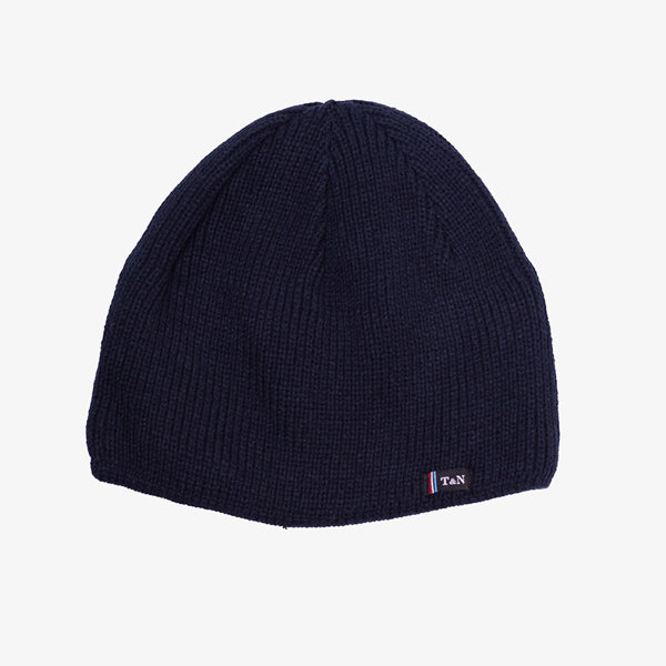 Men's navy blue padded hat - Accessories