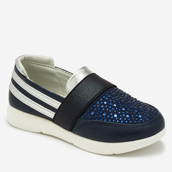 OUTLET Royalfashion Navy-black children's slip-on sneakers Ciarala