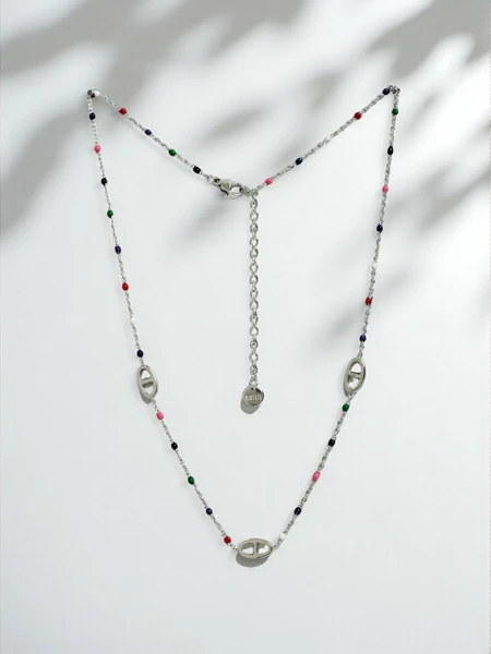 Callista Colorato Necklace – Stainless Steel with Colorful Beads