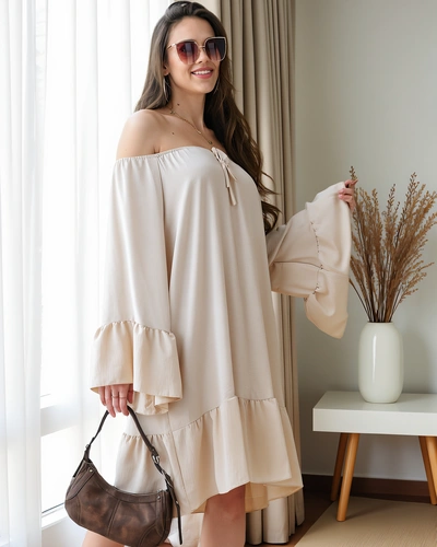 Royalfashion Women's dress a'la Spanish style with ruffles oversized