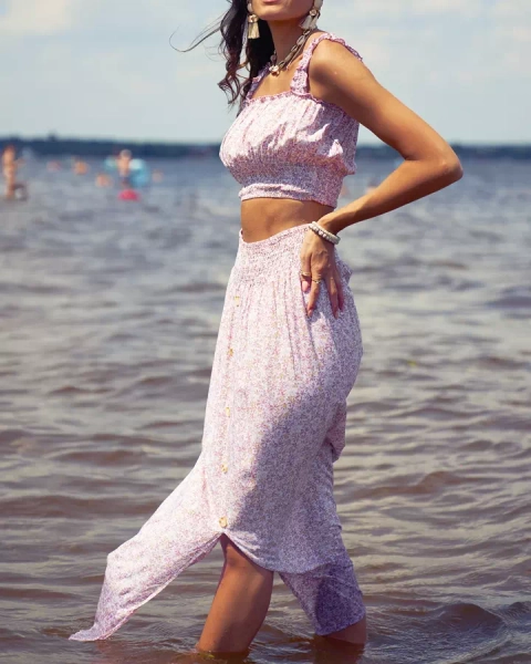 Royalfashion Women's floral pink set