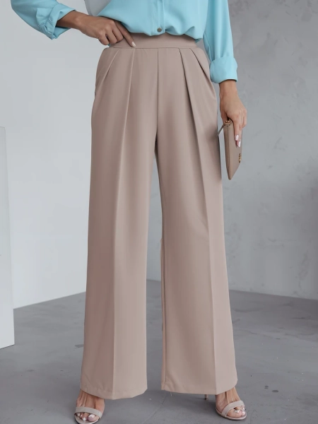 Royalfashion Wide women's trousers with crease