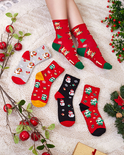 Royalfashion Patterned Christmas Women's Socks 5/pack