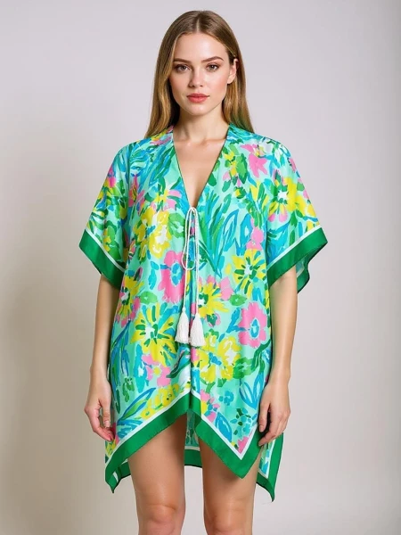 Pareo Callista Royalfashion – Colorful polyester beach dress with V-neck