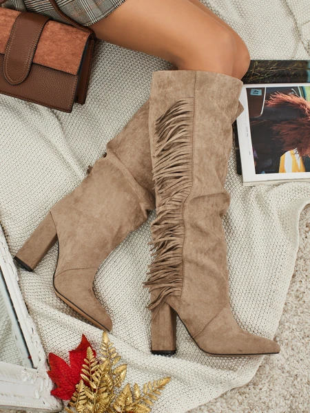 Women's Eco Suede Boots with Tassels Solnytte