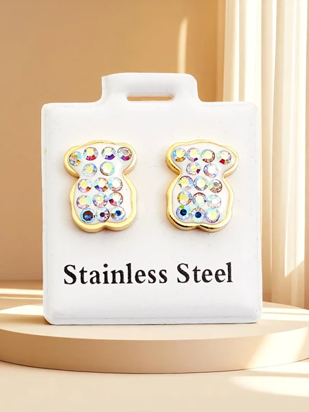 Royalfashion Women's earrings in the shape of a teddy bear