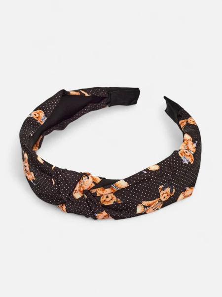 Royalfashion Polka Dot and Bear Braided Headband
