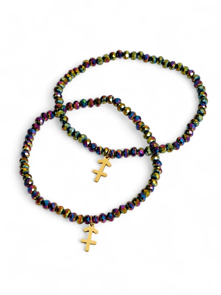 Royalfashion Two Women's Bracelets with Anchor Pendant