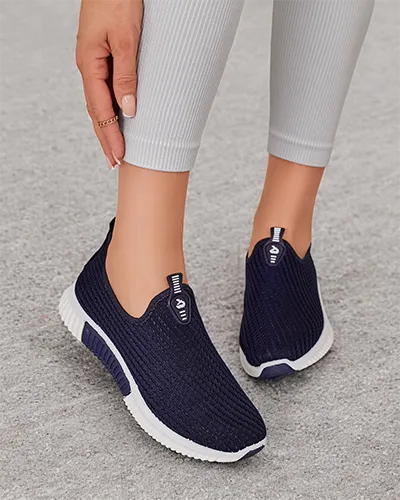 Navy blue women's slip-on sports shoes Palomena - Footwear
