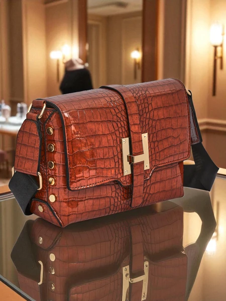 Royalfashion Patent Small Women's Faux Leather Bag Velia Crest