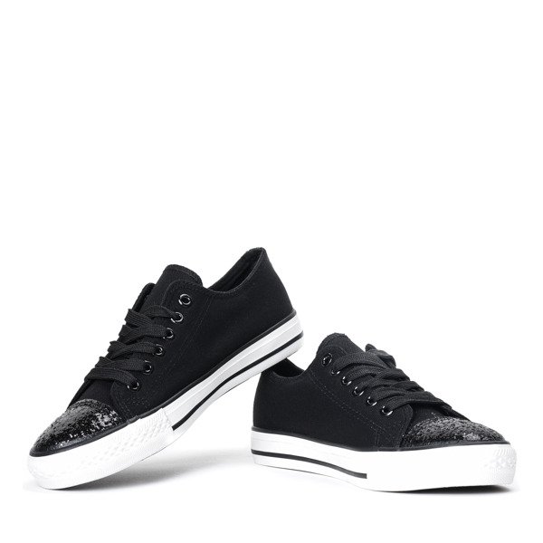 Black women's lace-up sneakers Torresa - Footwear