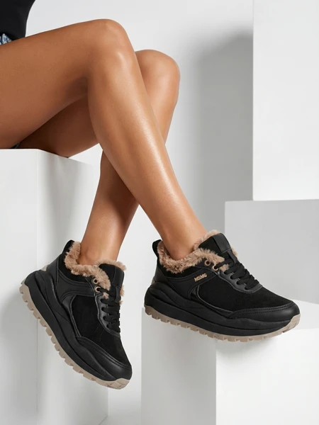 Royalfashion Women's Ruffi Insulated Sneakers