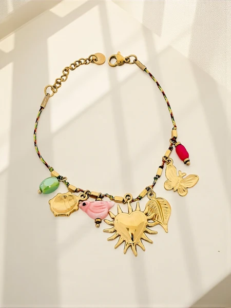 Ariadna Amore Bracelet – colorful charms and golden details, Italian style