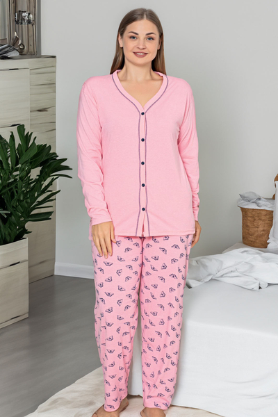 Royalfashion Women's cotton 2-piece pajama PLUS SIZE