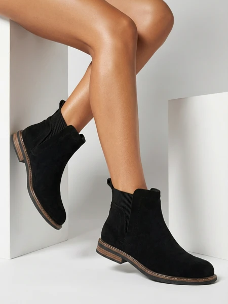 Royalfashion Black women's eco-suede Veysi boots a'la sztyblettes