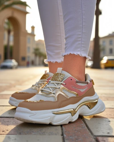 Royalfashion Women's sneakers on a thicker sole Lesalli