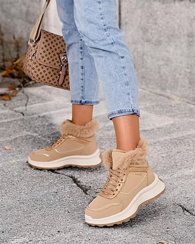 Royalfashion Warmed women's sneakers with fur Mofell