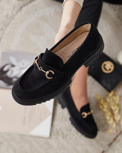 Royalfashion Women's openwork moccasins with chain Imerila