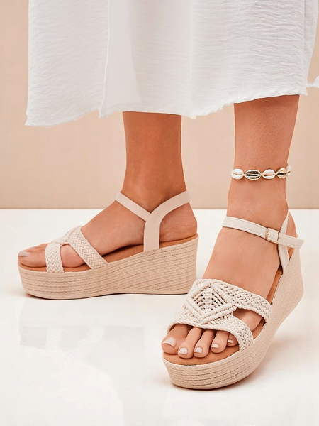 Royalfashion Women's wedge sandals braided Sunny Day