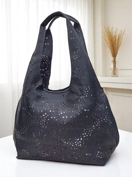 Royalfashion Large women’s shopper bag, openwork Lira Lace