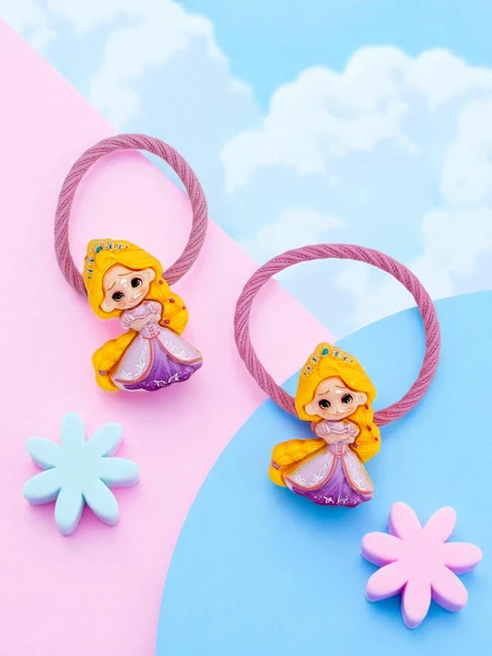 Hair ties with a princess theme